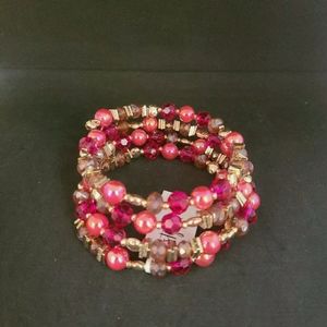Pink Gold Coil Bracelet